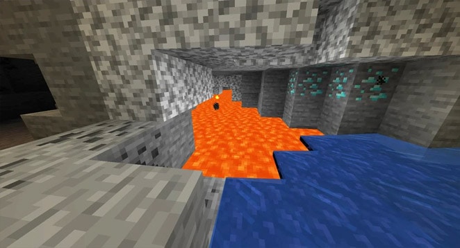 Bucket of water Lava River