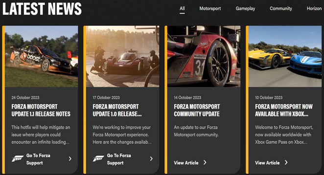 Forza Motorsport Latest News
