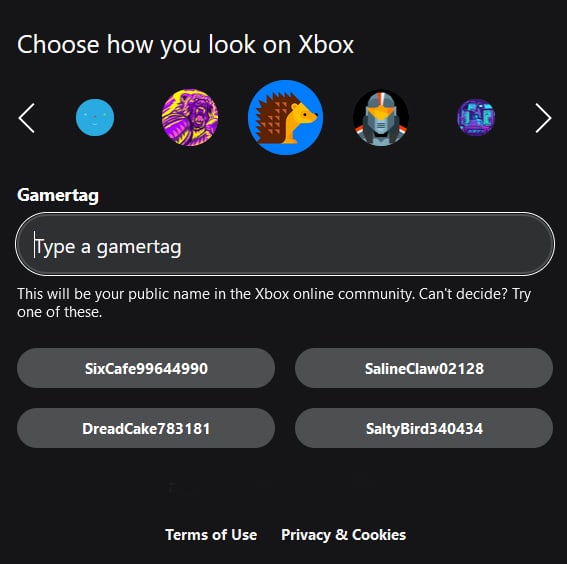Change your Xbox Gamertag online