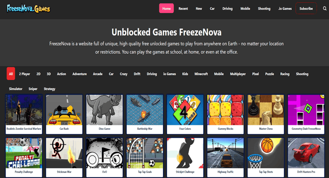 Unblocked Games FreezeNova