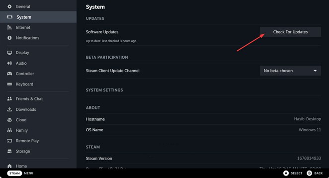 Update the SteamOS