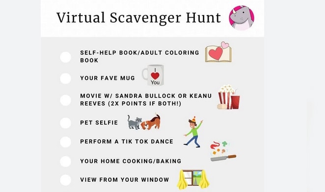 Virtual scavenger hunt